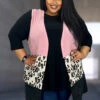 19 OT {Out With The Girls} Pink Leopard Long Vest EXTENDED PLUS SIZE 3X 4X 5X -Curvy Chic Boutique image e3d12889 238e 4f35 a1de 5d222689aa5c