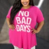 30 OR 97 GT-X {No Bad Days} Fuchsia Graphic Tee CURVY BRAND!!! EXTENDED PLUS SIZE XL 2X 3X 4X 5X 6X -Curvy Chic Boutique image e6843350 f49e 4443 92aa 6071a4ba5d11