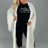 LD-P {Drawn To Lace} Ivory SALE! Lace Duster PLUS SIZE XL 2X 3X -Curvy Chic Boutique image e9819cb5 5f2e 4248 a16b a6d0973eb8a1