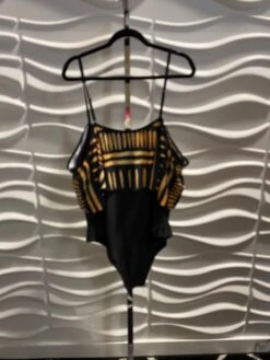 SWIM-F {Meet Me In Maui} Black/Gold One Piece Swimsuit EXTENDED PLUS SIZE 4X