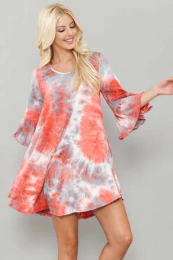 22 PQ-Y {Everyday Dreams} Red/Grey Tie Dye Dress PLUS SIZE XL 2X 3X -Curvy Chic Boutique image eb962f24 0fc8 4678 8a2d 65fa6a9a0f0e