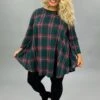 PQ-Z {Holiday Cottage} Green Pink Rust Plaid Round Hem Tunic PLUS SIZE XL 2X 3X -Curvy Chic Boutique image ebce0942 1a98 42fe ac84 0758c6a703db