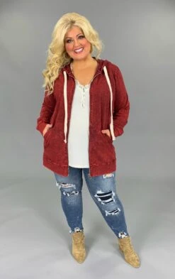 OT-M {Worth The Wait} Cabernet Mineral Wash Hoodie Jacket ***FLASH SALE*** -Curvy Chic Boutique image ecbb4f49 ff1e 4186 931a 255b9ceb2d77