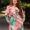 PLS-V {Stay Humble} Pink, Aqua, Brown Tie Dye Babydoll Dress SALE!!! PLUS SIZE 1X 2X 3X -Curvy Chic Boutique image ee192fde 0fe8 4f94 aa80 a760ee3ea40b