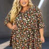 28 PSS-E {Curvy Garden} Black Floral Babydoll Tunic CURVY BRAND!!! EXTENDED PLUS SIZE 4X 5X 6X -Curvy Chic Boutique image eef095a2 ecbc 4e03 89a9 a6d11e4aaa60
