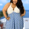 SWIM-Z {Curvy Swim Time} Indigo Polka Dot One Piece Swimsuit CURVY BRAND!!! EXTENDED PLUS SIZE 2X 3X4X 5X 6X -Curvy Chic Boutique image f0d8a827 21a9 4ca8 9536 2a8a87ca9d7d