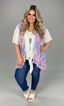 70 OT-R {Cotton Candy Dreams} Pink Blue Vest SALE!!!! PLUS SIZE 1X 2X 3X