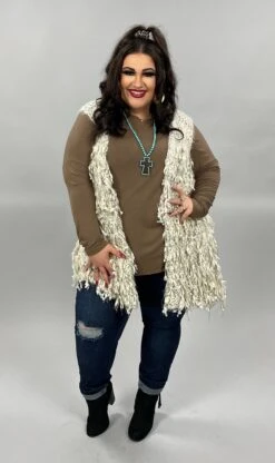 59 OT-E {Pick Of The Patch] Mocha Shredded Vest SALE!!! PLUS SIZE XL/1X 1X/2X