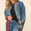 26 OT {Miss Plaid} Denim Jacket W/Red & Grey Plaid PLUS SIZE 1X 2X 3X -Curvy Chic Boutique image f8ce5af6 dc3a 4c9a 9136 2172748c8514