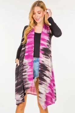 77 OT-Z {Confident Attitude} Magenta Tie Dye Vest PLUS SIZE 1X 2X 3X -Curvy Chic Boutique image f9de7c90 afa2 4294 bcb7 dbd324e2bbb1