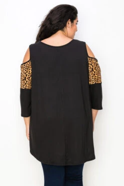 45 OS-S {Love My Life} Black/Leopard Print Top EXTENDED PLUS SIZE 4X 5X 6X -Curvy Chic Boutique image fa3c7e97 8d72 4ca4 a485 7bd0ba5e4665