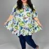 89 PSS-H {Meet Me In The Tropics} Ivory Print Short Sleeve Top EXTENDED PLUS SIZE 3X 4X 5X -Curvy Chic Boutique image fb781ea1 c4d2 4468 92b6 a92c72b9a6c7