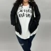 56 OR 20 OT-K {Warm & Fuzzy} BLACK Zip Jacket SALE!! PLUS SIZE 1X 2X 3X -Curvy Chic Boutique image fba401c9 37fb 4cfe acc9 7e1185cea4c4