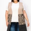 55 OT {Extended Stay} Beige Sm. Leopard Print Long Vest EXTENDED PLUS SIZE 3X 4X 5X -Curvy Chic Boutique image fbf12683 4518 401b 9110 1be3d6238b25