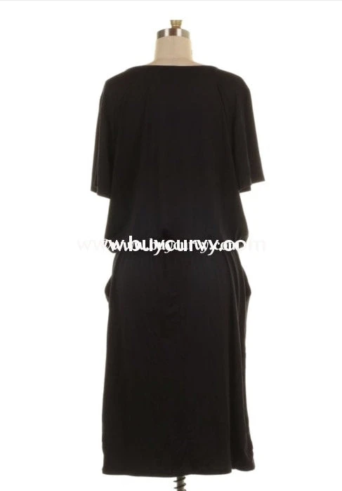 LD-D {Define Yourself} Black Dress Elastic Band & Pockets 8 LD-D {Define Yourself} Black Dress Elastic Band & Pockets - Image 6