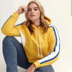 HD-A M-109 {Levi's} Yolk Yellow Cropped Hoodie Retail $59.50 PLUS SIZE 3X