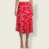 BT-G M-109 {Calvin Klein} Red Floral Ruffle Trim Skirt RETAIL $99.50 PLUS SIZE 24W -Curvy Chic Boutique m wp 61c9fa908e7c6465073ecc60