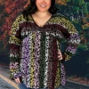 67 PLS-A {My Only Wish} Multi-Color Print Babydoll Top PLUS SIZE 1X 2X 3X -Curvy Chic Boutique myonlywish