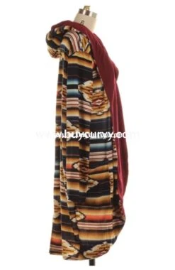 OT-C {Best Of Times} Burgundy Aztec Print Cardigan -Curvy Chic Boutique ot c best of times burgundy knit aztec print cardi sale outerwear curvy boutique plus size clothing 3 686