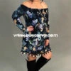 PQ-Q {Nice Audition} Navy Floral Dress With Tassel Hem -Curvy Chic Boutique pq q auditions navy floral with tassel hem sale curvy boutique plus size clothing 800