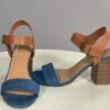SHOES {Round We Go} Denim & Tan Ankle Strap Block Heels -Curvy Chic Boutique roundwego