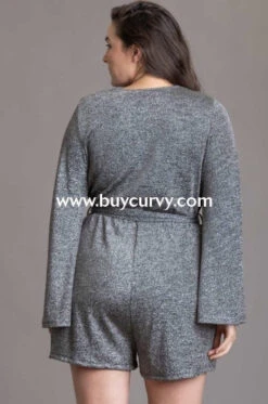 RP-Z {All That Glitters} Silver/Black Angel Sleeve SALE!!! PLUS SIZE 1X 2X 3X -Curvy Chic Boutique rp z all that glitters silverblack angel sleeve romper curvy boutique plus size clothing 1 910