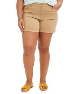 BT-J M-109 {Celebrity Pink} Khaki Cuffed Shorts SALE!!! Retail $39.00 PLUS SIZE 16W