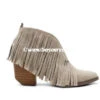 SHOES {Beast} Grey Fringed Booties With Block Heel -Curvy Chic Boutique shoes beast grey fringed booties with block heel sale curvy boutique plus size clothing 176