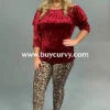 SQ-P Burgundy Crushed Velvet Top With Elastic Yoke Detail -Curvy Chic Boutique sq p burgundy crushed velvet with elastic yoke detail sale curvy boutique plus size clothing 109
