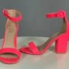 Shoes {Wild Days} Neon Pink Ankle Strap Heels -Curvy Chic Boutique wilddays